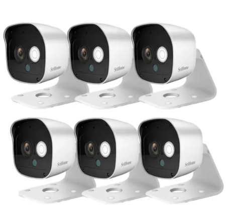 Kit x6 Cámara de Seguridad IP SriHome 3MP Vision Nocturna