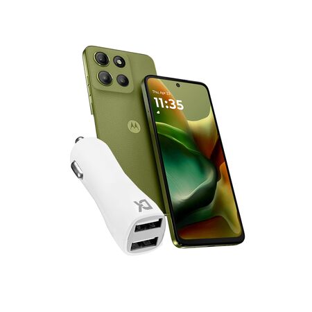 Combo de Celular Motorola Moto G15 4+128GB Verde + Cargador USB Dekkin