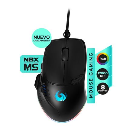 Mouse Gamer NBX Rgb 12000dpi Sensor Óptico Nbx-ms12010
