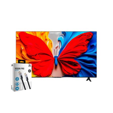 Combo Smart TV TCL 50" QLED FHD Google TV + Cable HDMI Dekkin 2m 4K