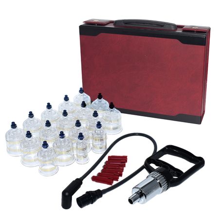 Set de 17 Ventosas de Vacío Gadnic Masajes Con Pistola Aplicadora