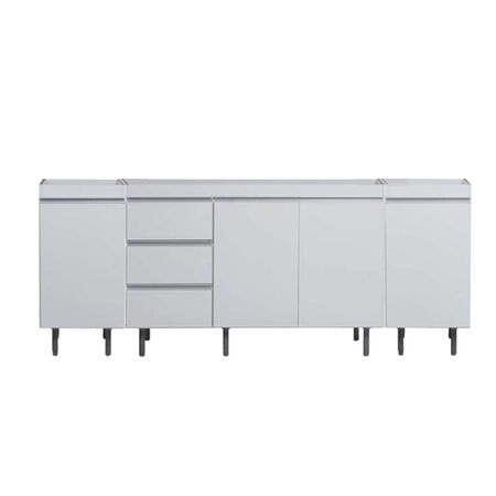 BAJOMESADA ARCO DE 2 METROS BLANCO ALUMINIO (1.20 + 0.40 + 0.40 M)