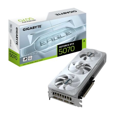 Placa de Video Gigabyte GeForce RTX 5070 EAGLE OC ICE SFF 12G White