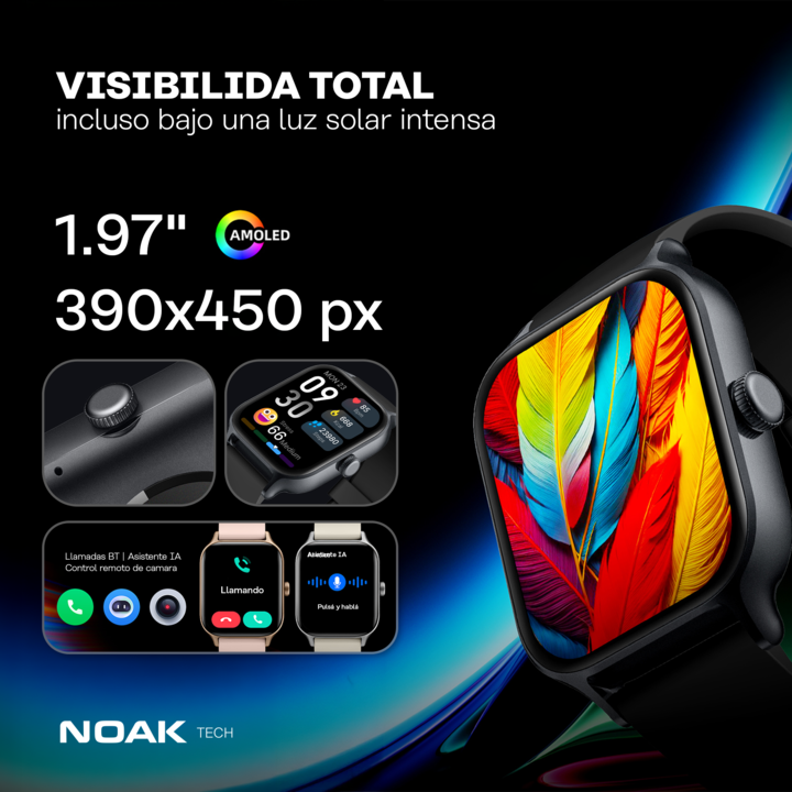 Smartwatch Noak S1 Pro 1.97" Amoled 5ATM GPS - Vista 8