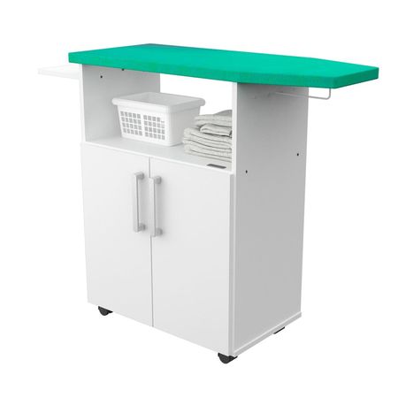 MUEBLE ORGANIZADOR DE PLANCHADO MOSCONI TABLA DE PLANCHAR 10072 COLOR BLANCO