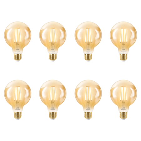 Wiz Lampara Led Inteligente Filamento Globo Wifi Rgb x8