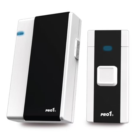 TIMBRE PROBATTERY INALAMBRICO DIGITAL 1 TRASMISOR+1RECEPTOR  BN 100MTS ALC. PRO1 (DTI-1T/1R.BN-BP1)