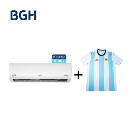 Combo Aire Acondicionado Split Frío/Calor BGH Inverter 9116 Fg BSI106WCAW + Camiseta BGH adidas Talle L