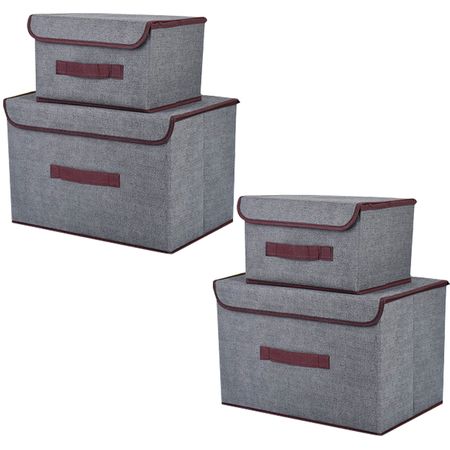 Set x4 Cajas de Tela Gadnic Canasto Organizador