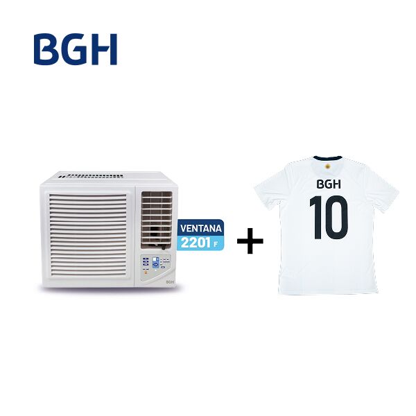 Combo Aire Acondicionado Ventana Frío BGH 2200 Fg BC26WFAW + Camiseta BGH adidas Talle L - Vista 2