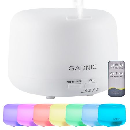 Difusor Gadnic Humidificador Ultrasónico 300ml 20hs 7 Colores