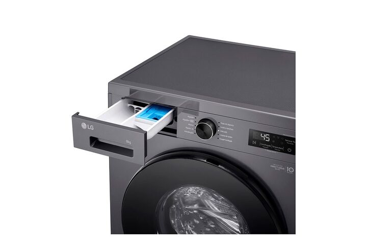 Lavarropas Automático LG Wm80mvfs6 8kg 1200rpm Inverter Gris Oscuro - Vista 7