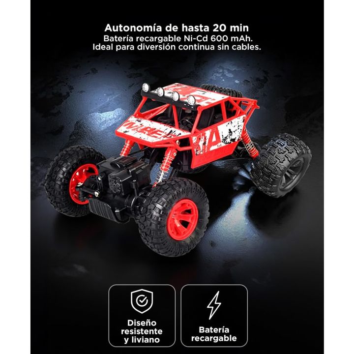 Auto a Control Remoto Gadnic Camioneta 4x4 40km/h 1:18 50mt Alcance Suspensión - Vista 4