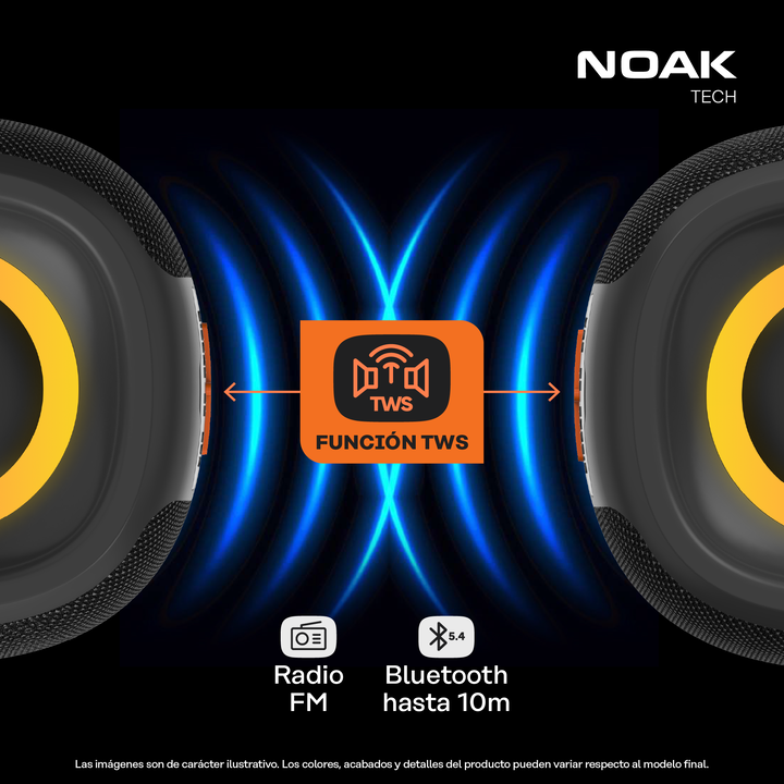 Parlante Portátil Noak Atom 5W RMS Cubic Nano Bluetooth - Vista 5