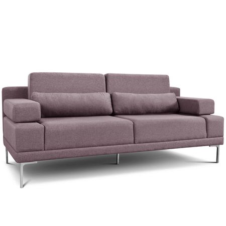 Sillon 2 Cuerpos Verona Tela Shot Morado Antimanchas Espacity