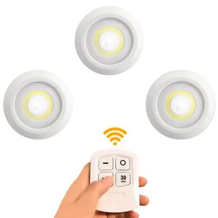 Set de 3 Luces LED Inalámbricas con Control Remoto