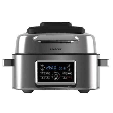 Freidora Peabody Sin Aceite Inoxidable 6L 1600w Con Grill PE-AFG01IX