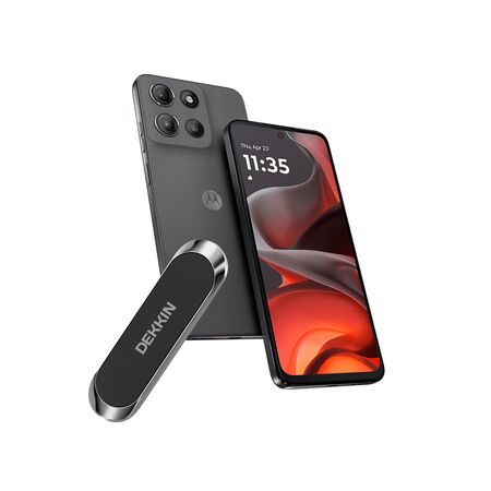 Combo de Celular Motorola Moto G15 4+256GB Gris + Soporte de Celular para Auto Dekkin