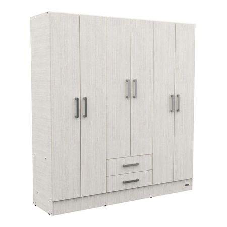 PLACARD 6 PUERTAS 2 CAJONES MELAMINA MOSCONI DAKAR 56517 COLOR VENEZIA