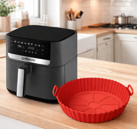 Freidora de Aire Ultracomb 9L Digital + Molde Silicona Redondo