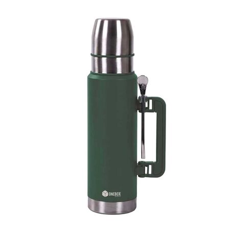Termo Onebox 1.2 L Inox Mate Vaso Bombilla Verde
