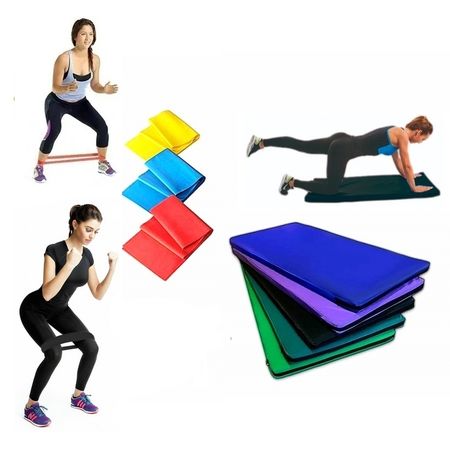 SET GYM COLCHONETA GIMNASIA +  5 BANDAS ELASTICAS