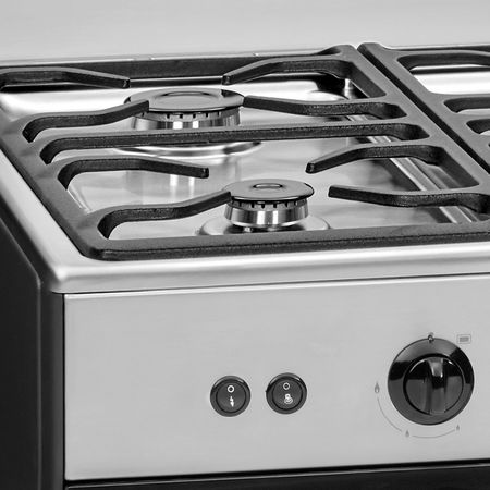 Cocina Inoxidable 56cm Reja de Fundicin Luz Encendido Grill en Parilla Longvie