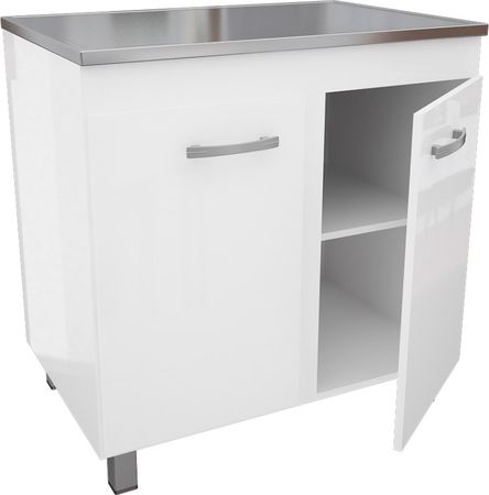 Bajo Mesada Muebles Orlandi 80Cm 613 2 Puertas Blanco
