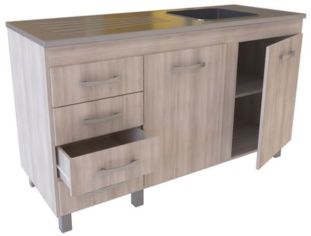 Bajo Mesada Muebles Orlandi 140Cm 631 Abedul