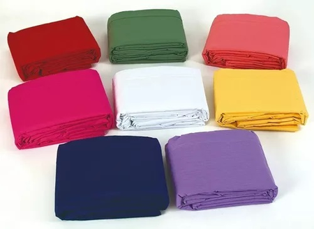 Juego de Sábanas King Size Colores Lisos Delfín Blanco