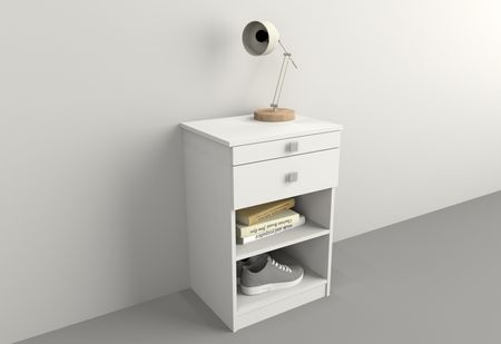 Mesa De Luz Con Desayunador Table´s Blanco 6430-BM
