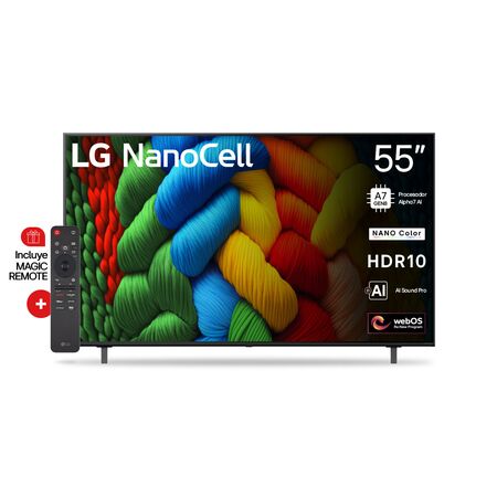Smart TV 55” LG UHD 4K WebOs 55NANO80ASA