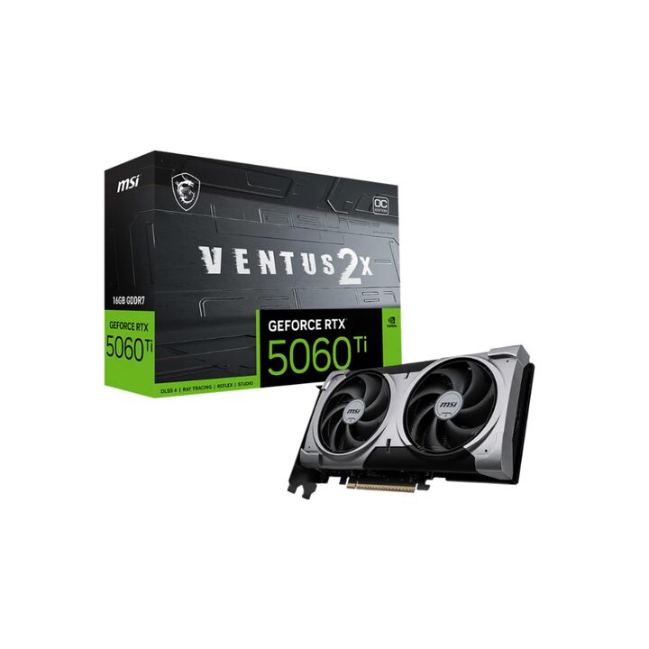 Placa de Video MSI 16GB RTX5060 Ti Ventus 2x OC GDDR7 Plus - Vista 1