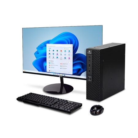 MiniPC EXO Bitsy X6-S5285 + Monitor 24" FullHD Intel i5 -12400 Ram 8gb Ssd 480gb W11 Home