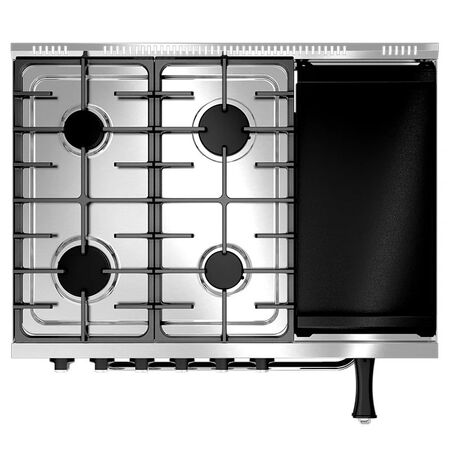 Cocina Multigas Morelli Acero Ex Multigrill 4 Hornallas Plancha Carlitera 82cm 16380