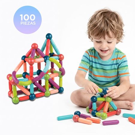 Bloques De Construcción Gadnic 100 Piezas Magnéticas Educativo
