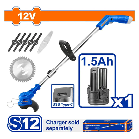 Bordeadora Inalambrica WADFOW 12V + KIT WDFWGTS512 