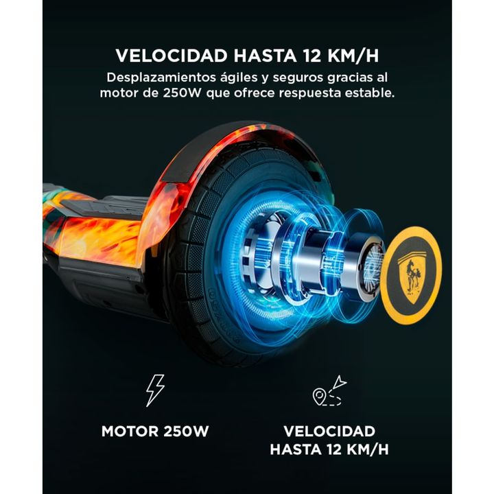 Patineta Eléctrica Gadnic Hoverboard Blth 8 Pulgadas Azul - Vista 3