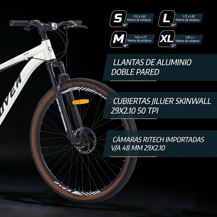 Bicicleta Overtech Fortis Sport 24v Shimano Mtb R29 Aluminio - Vista 16