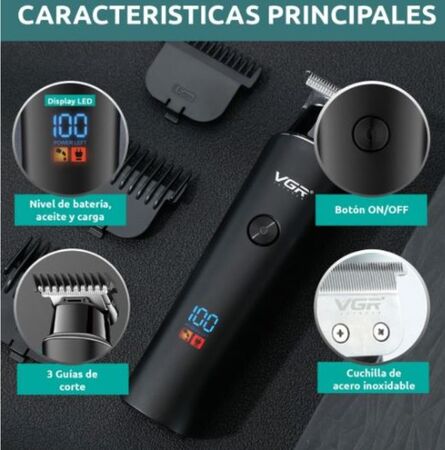 Máquina patillera cortapelo USB Argentina AFA VGR V-937