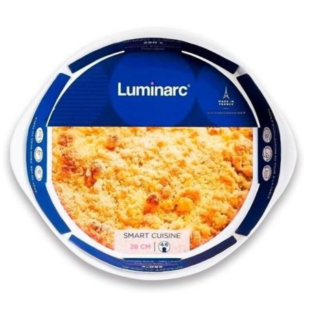 Tartera 28 Cm Smart Cuisine Luminarc Vidrio Templado Carine Blanco