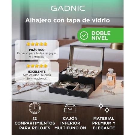 Estuche Organizador Gadnic Wat3.0 de Relojes y Joyas
