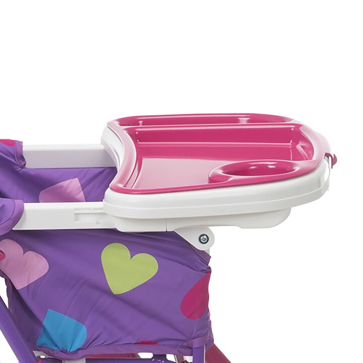 Silla de comer Cosco Simple Fold High Chair Rosa - Vista 7