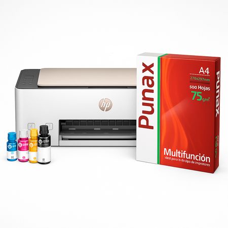 Impresora Multifuncion Hp Smart Tank 583 Wifi Con Resma A4 Blanco