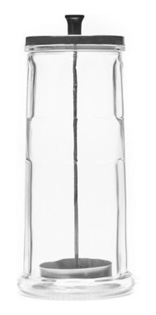 Frasco De Vidrio Dispenser Para Sorbetes Con Tapa 27x12cm Transparente