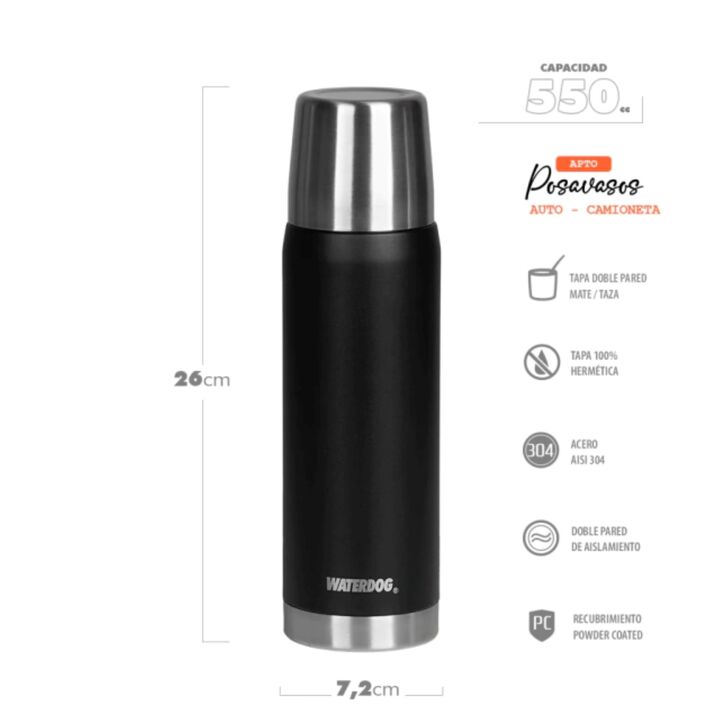 BOTELLA TERMICA WATERDOG 550CC (C:NEGRO OBUS550BK) - Vista 2
