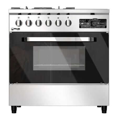 Cocina Multigas Morelli Acero Ex Multigrill 4 Hornallas Plancha Carlitera 82cm 16380