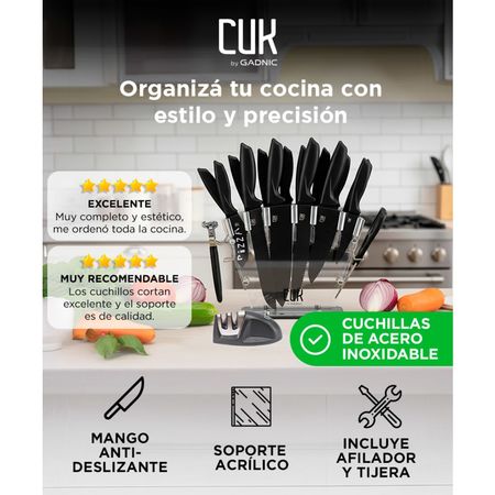 Juego de Cuchillos de Cocina Gadnic con Afilador