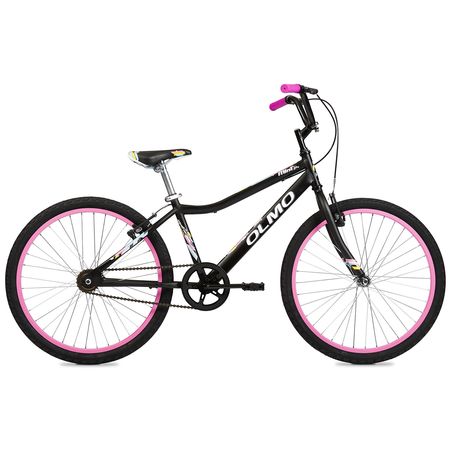 Bicicleta Olmo Paseo Rod.24" Mint Cosmo Negro/fucsia