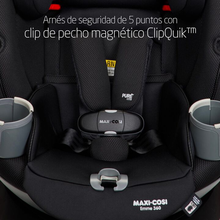 Butaca de seguridad 360° Maxi Cosi Emme Midnight Black - Vista 8